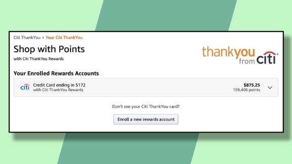 Enroll your Citi ThankYou credit card in Amazon's Shop With Points program.