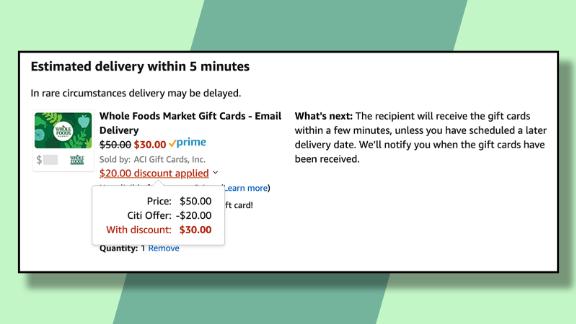 Buy a Whole Foods gift card using the discount and bank the savings for later.