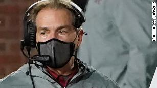 Alabama football coach Nick Saban tests positive for Covid-19