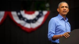 PHILADELPHIA, PA - SEPTEMBER 21:  Former President Barack Obama speaks during a campaign rally for Senator Bob Casey (D-PA) and Pennsylvania Governor Tom Wolf on September 21, 2018 in Philadelphia, Pennsylvania.  Midterm election day is November 6th.  (Photo by Mark Makela/Getty Images)