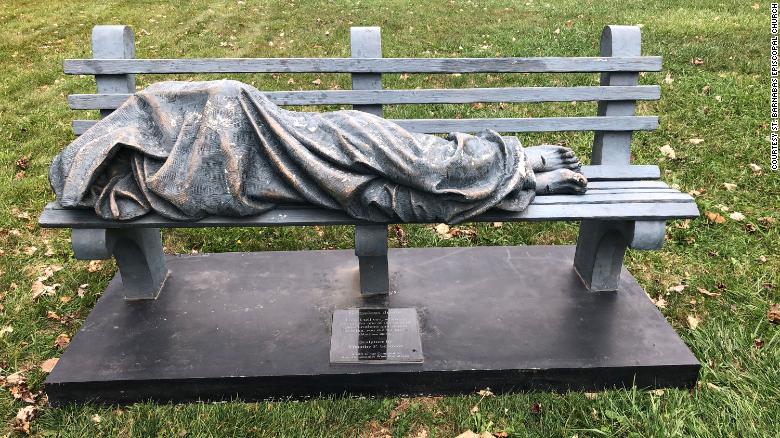 A Realistic Homeless Jesus Statue Sparks Conversation And A Visit