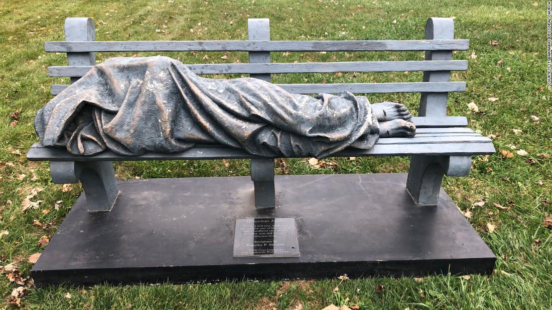 A Realistic Homeless Jesus Statue Sparks Conversation And A Visit   201016164127 01 Homeless Jesus Statue Ohio Trnd Super Tease 