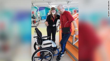 James Talaganis began his Covid-19 rehab at Shirley Ryan AbilityLab in late August. After hours of daily therapy, his walking has measurably improved. &quot;My recovery — it's a miracle. Every day I feel better,&quot; he said.