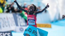 Peres Jepchirchir breaks own world record at World Athletics Half Marathon Championships