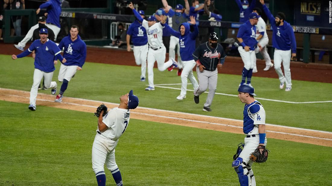 Los Angeles Dodgers are headed to the World Series to face off with the  Tampa Bay Rays