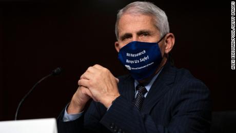 WASHINGTON, DC - SEPTEMBER 23:  Dr. Anthony Fauci, director of the National Institute of Allergy and Infectious Diseases, testifies at a hearing of the Senate Health, Education, Labor and Pensions Committee on September 23, 2020 in Washington, DC. The committee is examining the federal response to the coronavirus pandemic.  (Photo by Alex Edelman-Pool/Getty Images)