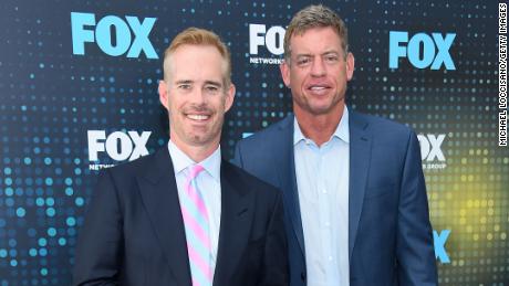 Joe Buck, left, and Troy Aikman are in hot water for comments they made over a military flyover.
