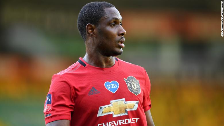 Odion Ighalo of Manchester United posted a video on Twitter Tuesday.