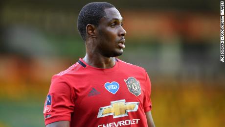 Odion Ighalo of Manchester United posted a video on Twitter Tuesday. 