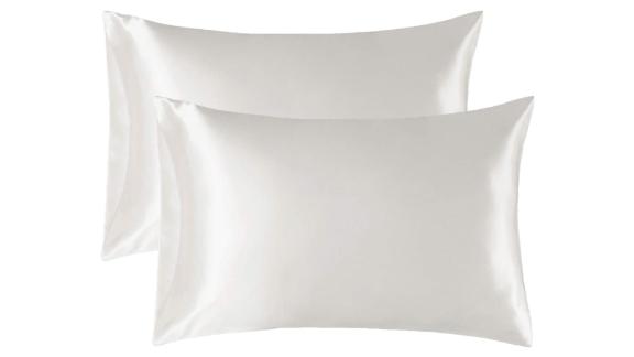 Taie d'oreiller en satin Bedsure pour cheveux et peau, paquet de 2