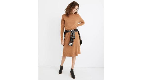 (Re)sourced Cashmere Mockneck Midi Sweater Dress 