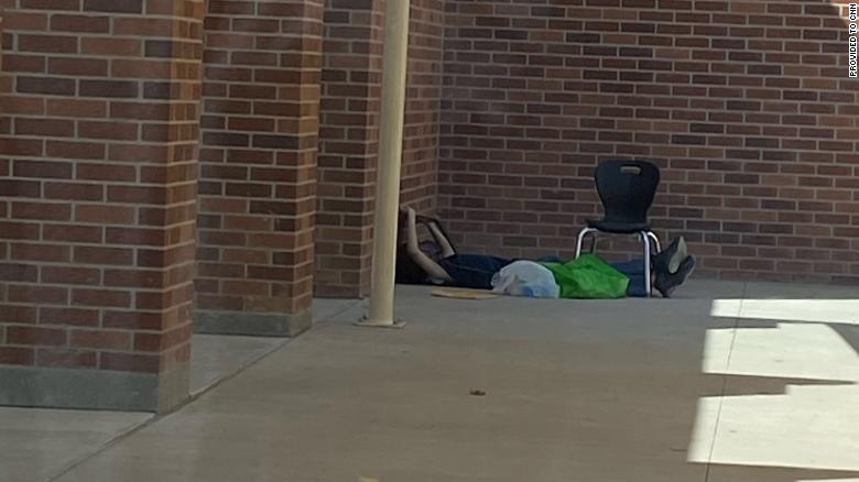 This fourth-grader doesn't have WiFi at home. So he walks to school