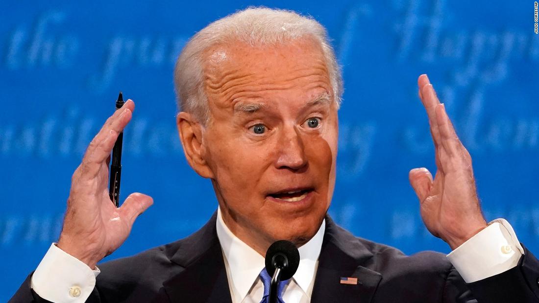 Biden speaks during his debate with Trump in October 2020. Because &lt;a href=&quot;http://www.cnn.com/2020/09/29/politics/gallery/biden-trump-first-2020-presidential-debate/index.html&quot; target=&quot;_blank&quot;&gt;their first debate&lt;/a&gt; quickly descended into a glorified shouting match, the Commission on Presidential Debates instituted &lt;a href=&quot;https://www.cnn.com/2020/10/22/politics/presidential-debate-tonight/index.html&quot; target=&quot;_blank&quot;&gt;an unprecedented change this time around&lt;/a&gt;: The candidates had their microphones cut off while their opponent responded to the first question of each of the debate&#39;s six segments.
