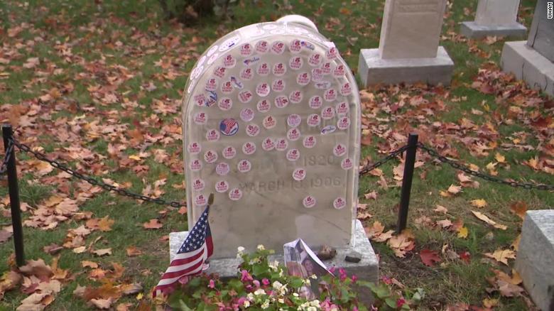 People who place their ‘I Voted’ stickers on Susan B. Anthony’s headstone will notice something different there this year