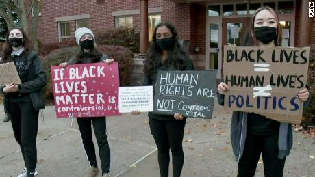 Group of Maine students protest after the district told teachers and staff not to display support for &#39;Black Lives Matter&#39;