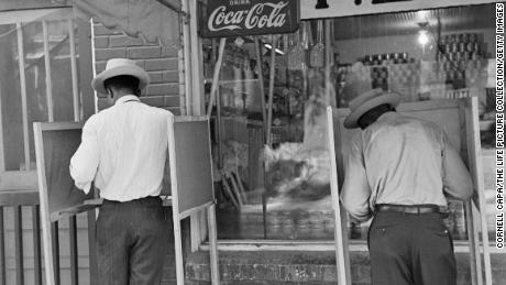African Americans casting votes in Mississippi primary elections in 1946.