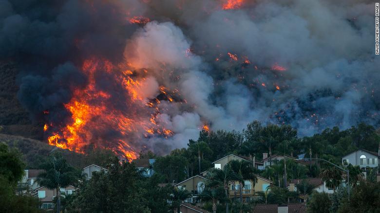 Nearly 70,000 people under mandatory evacuation orders as two new wildfires in Southern California spread rapidly