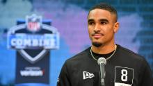 Rookie quarterback Jalen Hurts faced question marks over his ability to be an NFL quarterback despite a successful college career.