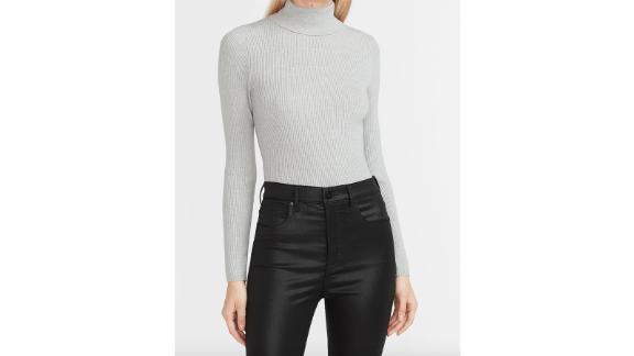 Fitted Ribbed Turtleneck Sweater