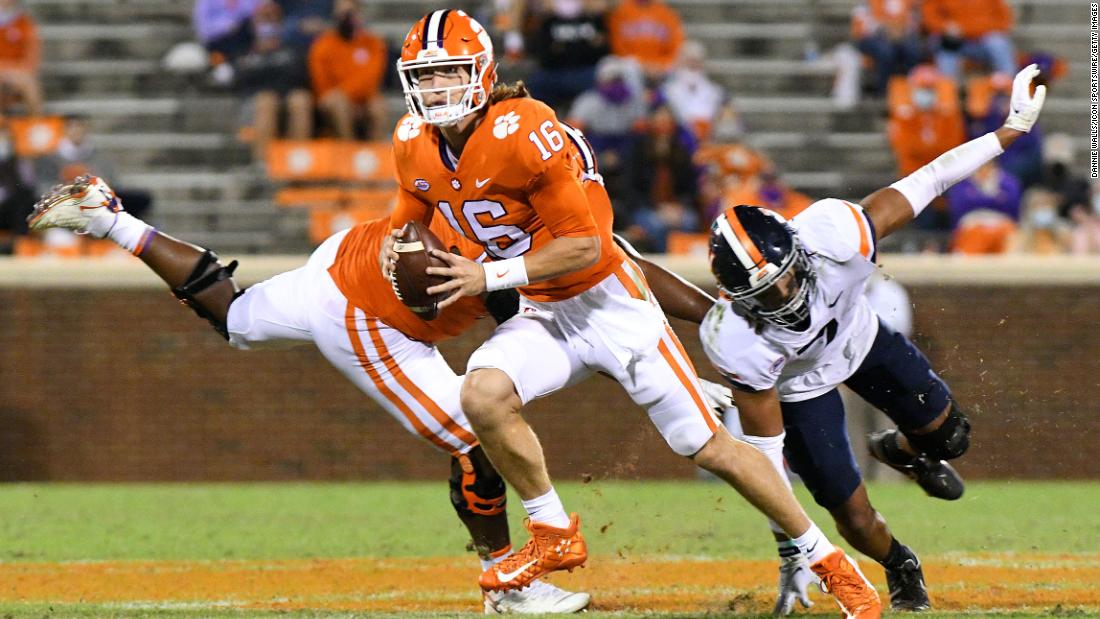 Clemson QB Trevor Lawrence tests positive for Covid-19, will not play Saturday against Boston College - CNN