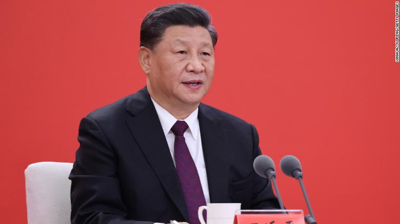 Chinese President Xi Jinping delivers a speech in Shenzhen on October 14.