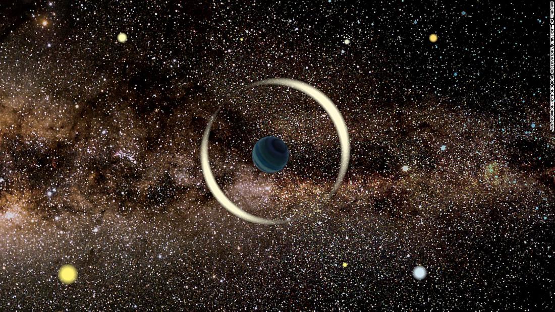 This is an artist&#39;s impression of a free-floating rogue planet being detected in our Milky Way galaxy using a technique called microlensing. Microlensing occurs when an object in space can warp space-time.