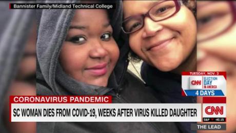 SC woman dies from Covid-19, weeks after virus killed daughter 