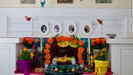 Evelyn Orantes and Joaquin Newman make an altar for their ancestors every year in their home. 