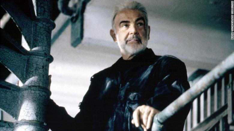 Sean Connery is pictured in "The Rock" in 1996.