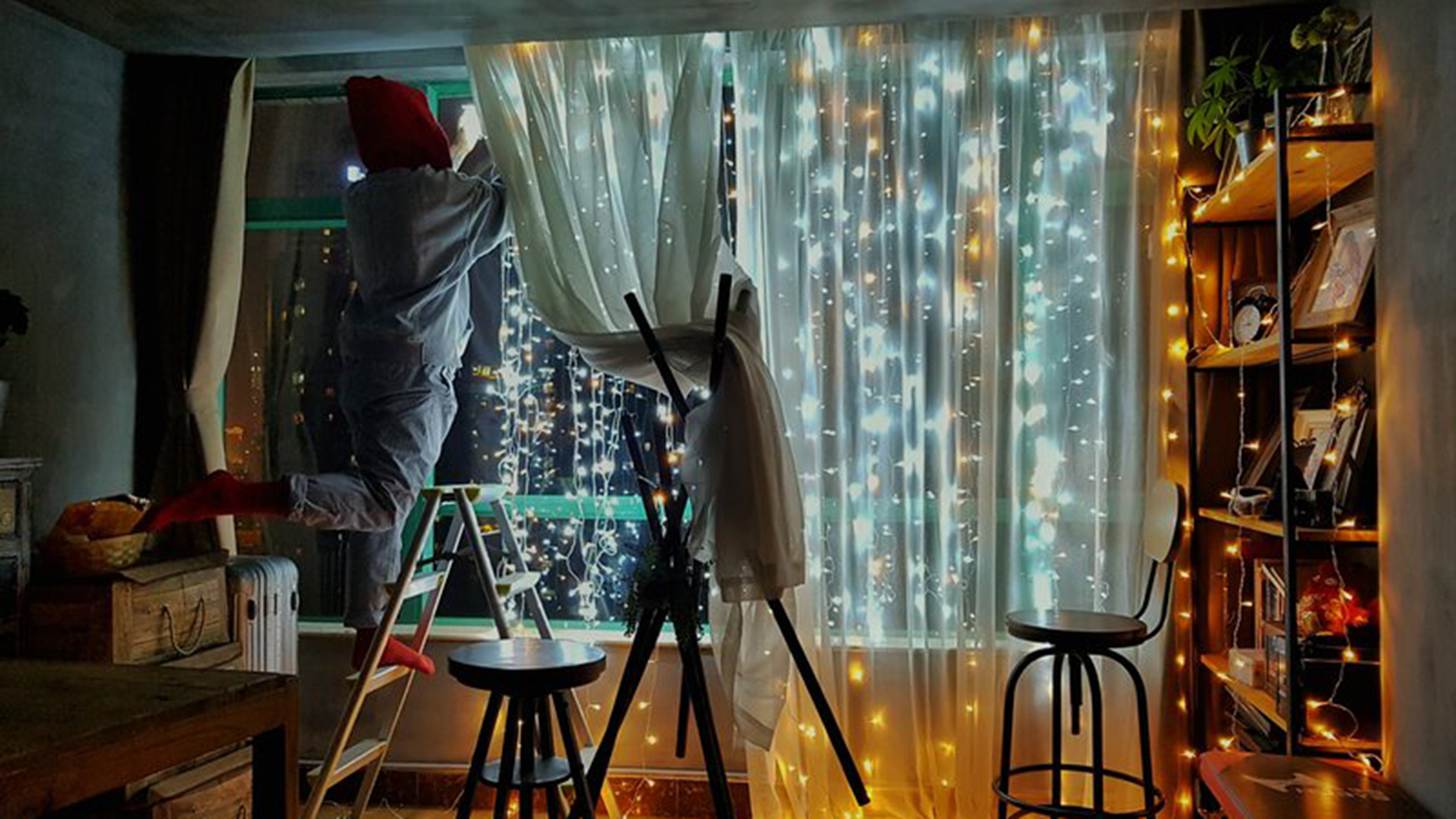 LED Football Fairy String Light Boys Battery-Powered Bedroom Decor Lamp 