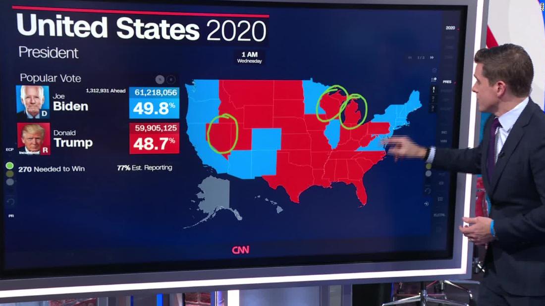 Electoral Map Shows How Election Results Shifted Towards Biden Cnn