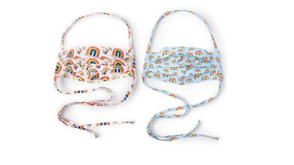 Uncommon Goods Set of 2 Rainbow Face Coverings