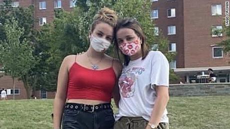 (From left to right) Sisters Elise Milstein and Nathalie Milstein, students at Syracuse University, did not see their grandmother this vacation to reduce the risk of transmission of Covid-19.