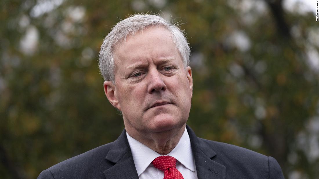 Mark Meadows, White House chief of staff, among five people in Trump's