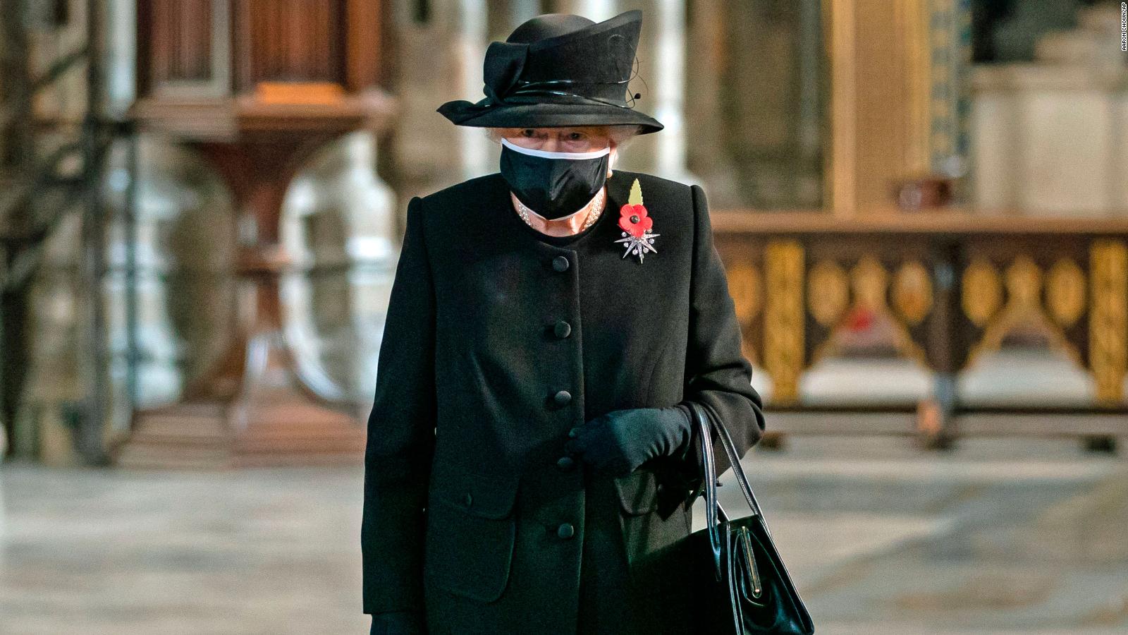 Queen Elizabeth Seen In Face Mask For First Time During Commemorative