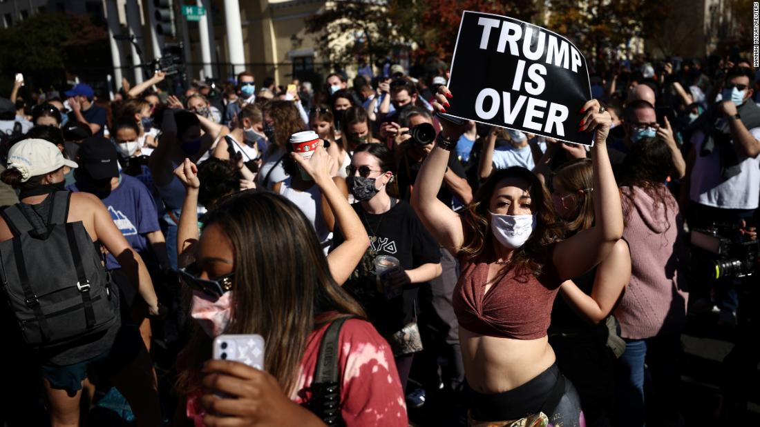 People react in Washington, DC.