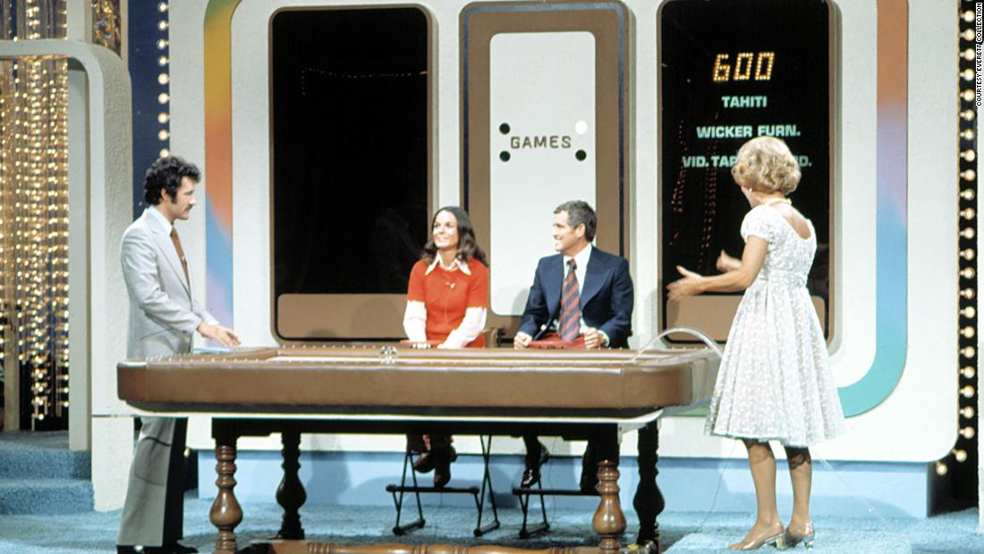 Alex Trebek appears on the set of the game show &quot;High Rollers,&quot; which he hosted from 1974 to 1976. 