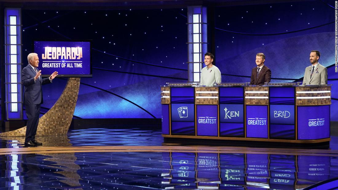 Trebek hosts the &quot;Jeopardy! The Greatest of All Time&quot; tournament with James Holzhauer, Ken Jennings and Brad Rutter. The tournament premiered Tuesday, January 7, 2020, and the three highest-earning contestants competed in a first-to-3-wins series with a top prize of $1 million. Jennings won the tournament after four matches.