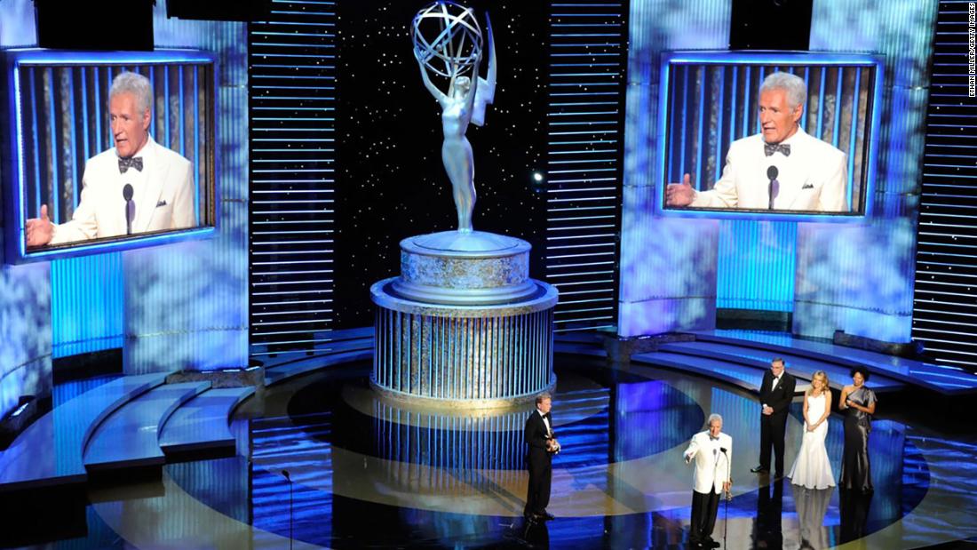 Pat Sajak and Alex Trebek accept Lifetime Achievement Awards at the 38th Annual Daytime Emmy Awards at the Las Vegas Hilton on June 19, 2011.