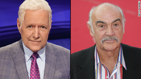 (From left) Beloved "Jeopardy!" host Alex Trebek and iconic Academy Award-winning actor Sean Connery passed eight days apart.