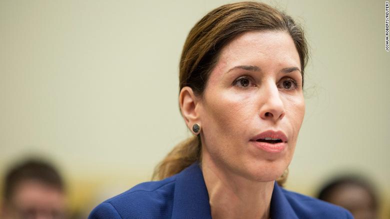 Luciana Borio, director of the Office of Counterterrorism and Emerging Threats, testifies before a House Foreign Affairs Subcommittee hearing on &quot;global efforts to fight Ebola&quot; in Washington on September 17, 2014.