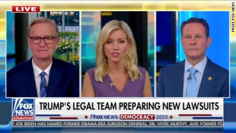 A screenshot of the Fox News show &quot;Fox and Friends.&quot;