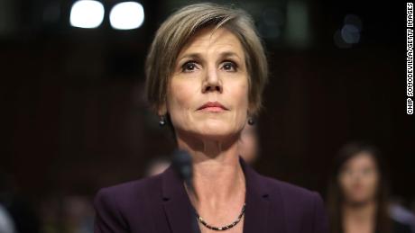 La ex fiscal general de los Estados Unidos, Sally Yates, testificó ante el Subcomité Judicial sobre Delincuencia y Terrorismo del Senado en Washington, DC, el 8 de mayo de 2017. 