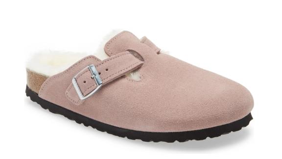 Birkenstock Boston Real Clear con forro de piel de oveja