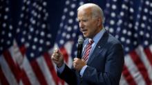 Democratic presidential candidate and former U.S. Vice President Joe Biden speaks during the 2020 Gun Safety Forum hosted by gun control activist groups Giffords and March for Our Lives at Enclave on October 2, 2019 in Las Vegas, Nevada. Nine Democratic candidates are taking part in the forum to address gun violence one day after the second anniversary of the massacre at the Route 91 Harvest country music festival in Las Vegas when a gunman killed 58 people in the deadliest mass shooting in recent U.S. history.  (Photo by Ethan Miller/Getty Images)