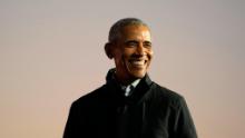 DETROIT, MI - OCTOBER 31: Former President Barack Obama speaks during a drive-in campaign rally with Democratic presidential nominee Joe Biden at Belle Isle on October 31, 2020 in Detroit, Michigan. Biden is campaigning with Obama on Saturday in Michigan, a battleground state that President Donald Trump narrowly won in 2016. (Photo by Drew Angerer/Getty Images)