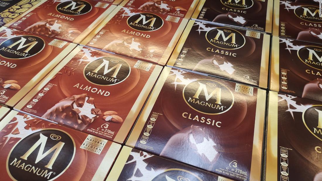 Magnum ice cream boxes in a hypermarket in Kuala Lumpur, Malaysia in June 2019. 