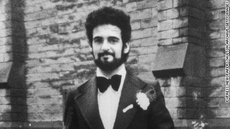A portrait of British serial killer Peter Sutcliffe, known as &quot;The Yorkshire Ripper,&quot; on his wedding day, August 10, 1974.