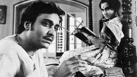 Soumitra Chatterjee and Madhabi Mukherjee in the 1964 film, &quot;The Lonely Wife.&quot;