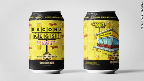 Waffle House teamed up with Georgia-based brewery Oconee Brewing Company to offer the first Waffle House-branded beer called Bacon &amp; Kegs. 